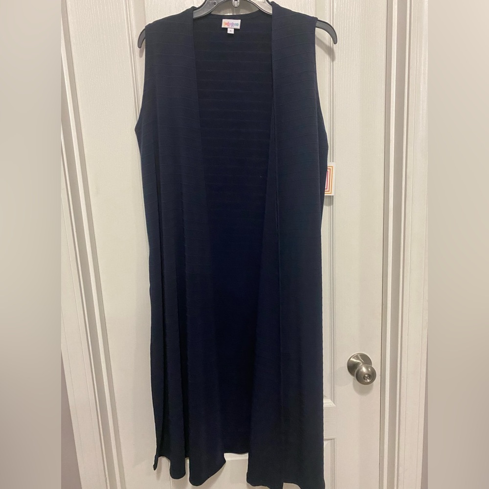 LuLaRoe Joy ribbed sleeveless cardigan NWT
